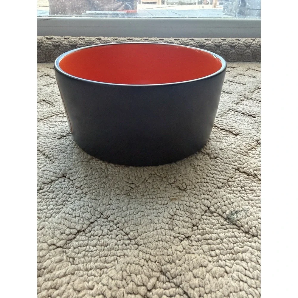 Rae Dunn - Halloween Pet Bowl - BLACK & ORANGE
